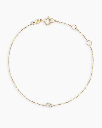 Gorjana 14k Diamond Pavé Alphabet Bracelet In 14k Solid Gold