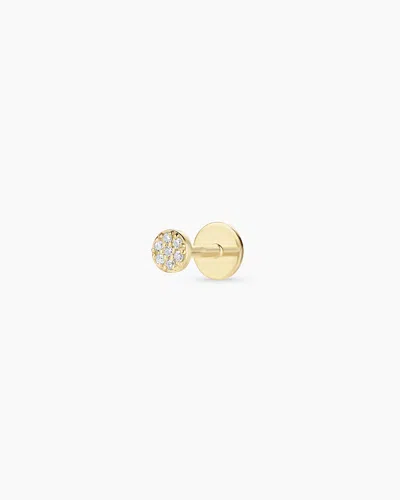 Gorjana 14k Diamond Pavé Flat Back Single Stud