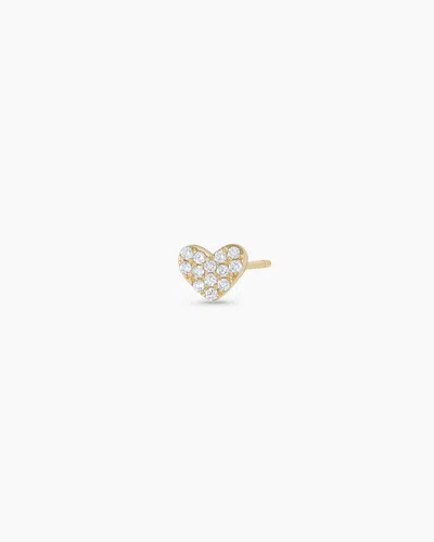 Gorjana 14k Diamond Pavé Heart Single Stud