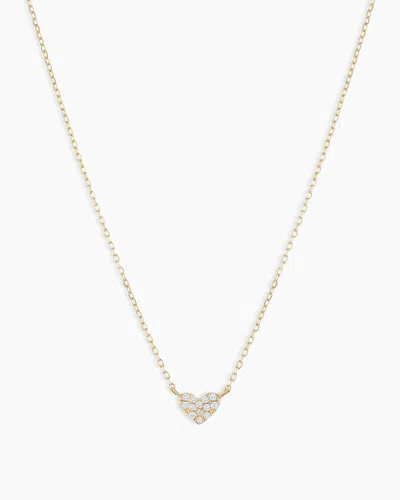 Gorjana 14k Diamond Pavé Mini Heart Necklace