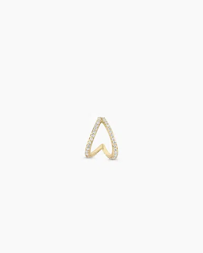 Gorjana 14k Diamond Pave Split Single Huggie