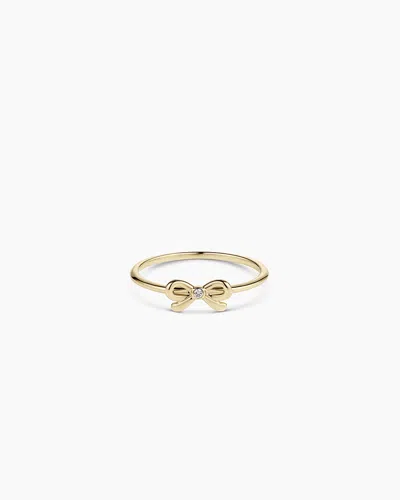 Gorjana 14k Diamond Put A Bow On It Ring