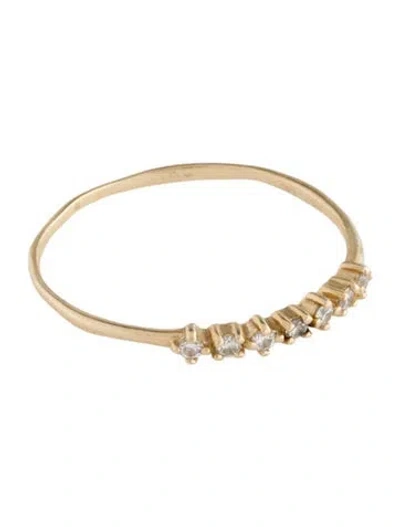 Pre-owned Gorjana 14k Diamond Row Band In Multi