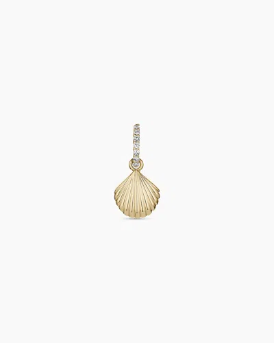 Gorjana 14k Diamond Scallop Charm