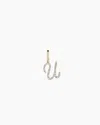 Gorjana 14k Diamond Script Alphabet Charm In 14k Solid Gold