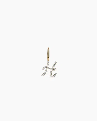 Gorjana 14k Diamond Script Alphabet Charm In 14k Solid Gold