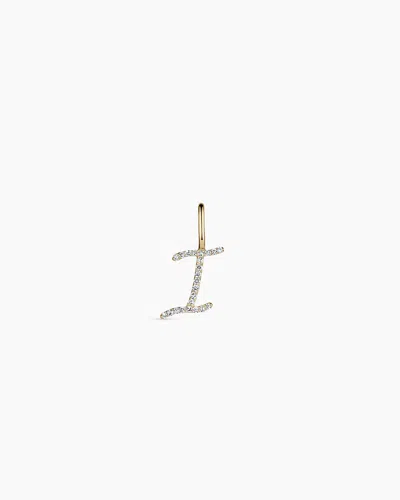 Gorjana 14k Diamond Script Alphabet Charm In 14k Solid Gold