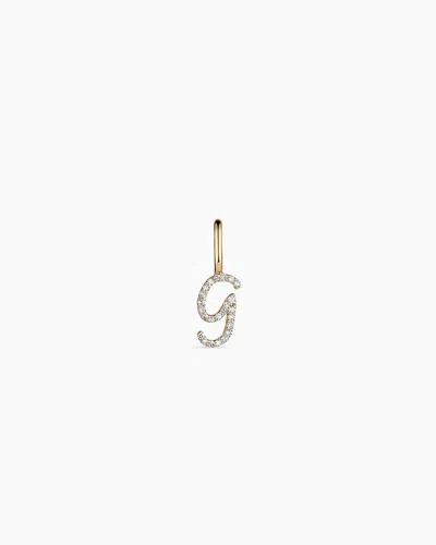 Gorjana 14k Diamond Script Alphabet Charm In 14k Solid Gold