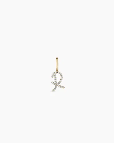 Gorjana 14k Diamond Script Alphabet Charm In 14k Solid Gold