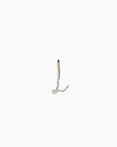 Gorjana 14k Diamond Script Alphabet Charm In 14k Solid Gold