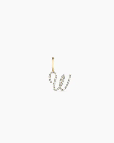 Gorjana 14k Diamond Script Alphabet Charm In 14k Solid Gold