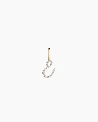 Gorjana 14k Diamond Script Alphabet Charm In 14k Solid Gold