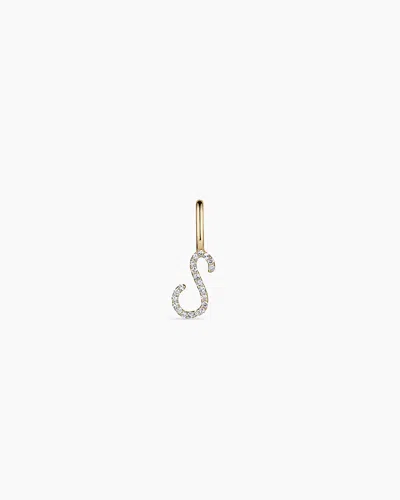 Gorjana 14k Diamond Script Alphabet Charm In 14k Solid Gold
