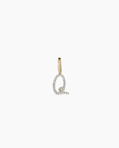 Gorjana 14k Diamond Script Alphabet Charm In 14k Solid Gold