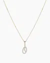 Gorjana 14k Diamond Script Alphabet Charm Necklace In 14k Solid Gold