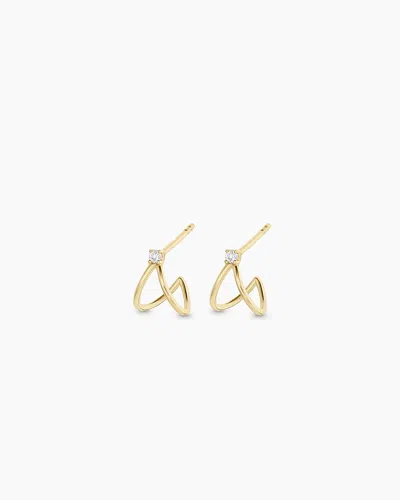 Gorjana 14k Diamond Solitaire Split Huggies