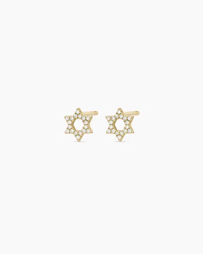 Gorjana 14k Diamond Star Of David Studs
