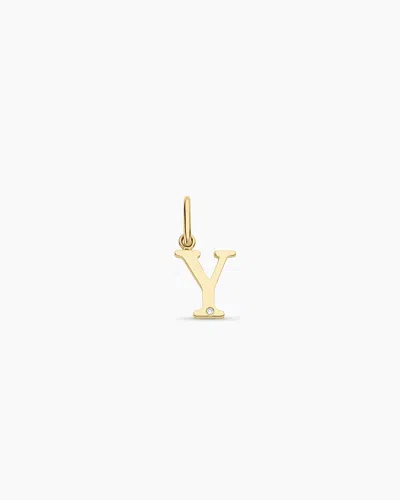 Gorjana 14k Diamond Vintage Alphabet Charm In 14k Solid Gold