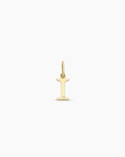 Gorjana 14k Diamond Vintage Alphabet Charm In 14k Solid Gold