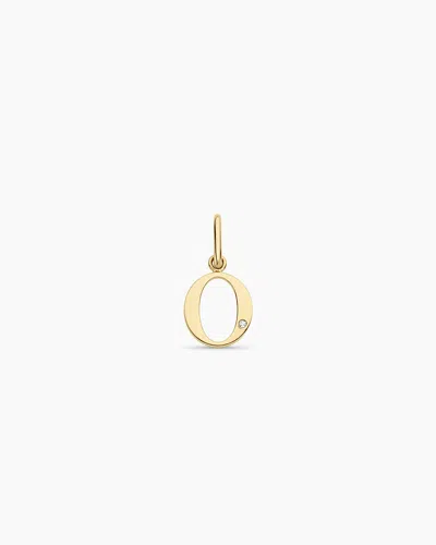 Gorjana 14k Diamond Vintage Alphabet Charm In 14k Solid Gold
