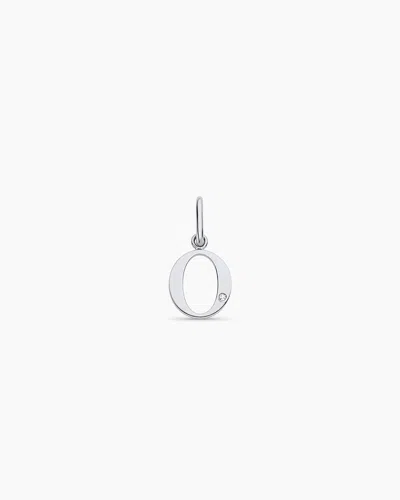 Gorjana 14k Diamond Vintage Alphabet Charm In 14k Solid White Gold