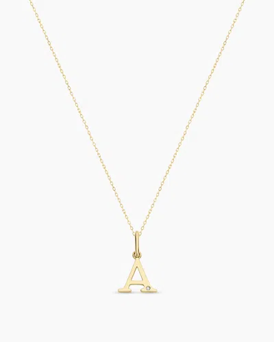 Gorjana 14k Diamond Vintage Alphabet Charm Necklace