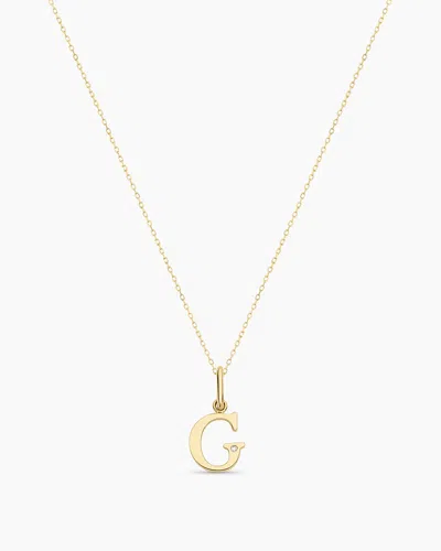 Gorjana 14k Diamond Vintage Alphabet Charm Necklace In 14k Solid Gold