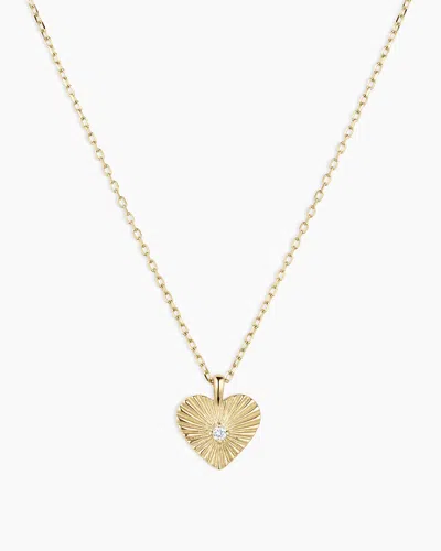 Gorjana 14k Diamond Vintage Heart Necklace