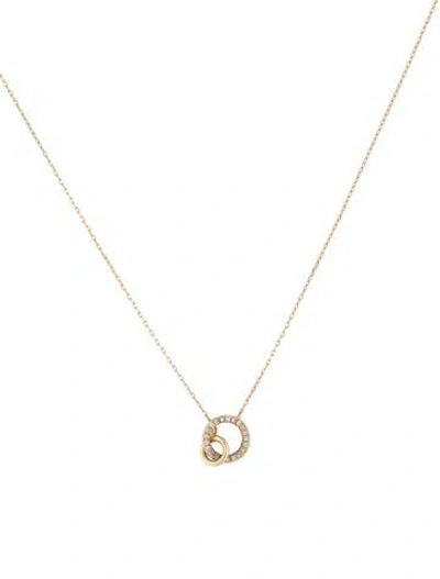 Pre-owned Gorjana 14k Diamond Wilshire Pendant Necklace, 17.25" In Multicolor