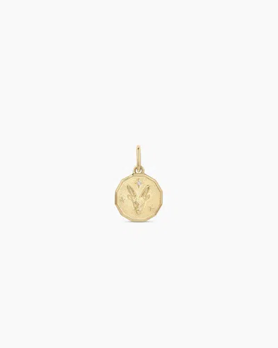 Gorjana 14k Diamond Zodiac Coin Charm