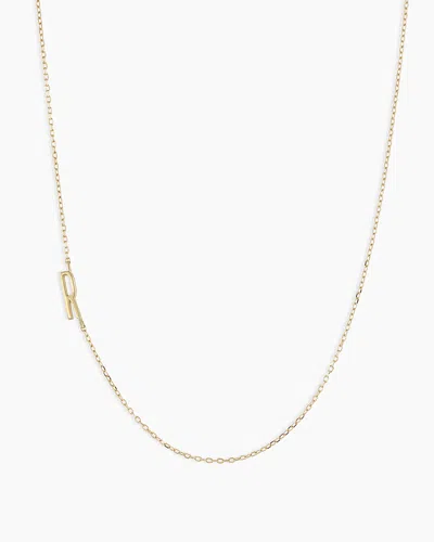 Gorjana 14k Gold Alphabet Necklace In 14k Solid Gold