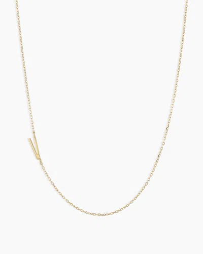 Gorjana 14k Gold Alphabet Necklace In 14k Solid Gold
