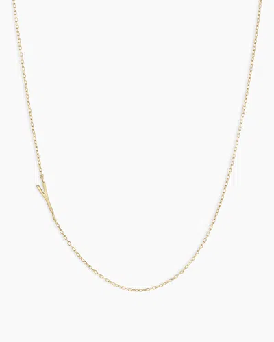 Gorjana 14k Gold Alphabet Necklace In 14k Solid Gold