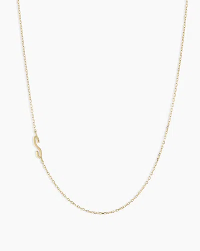 Gorjana 14k Gold Alphabet Necklace In 14k Solid Gold