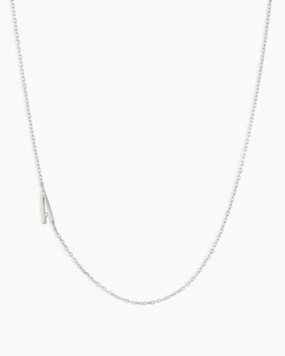 Gorjana 14k Gold Alphabet Necklace In 14k Solid White Gold