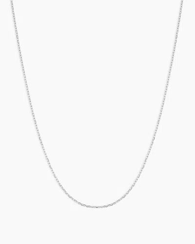 Gorjana 14k Gold Basic Chain In 14k Solid White Gold