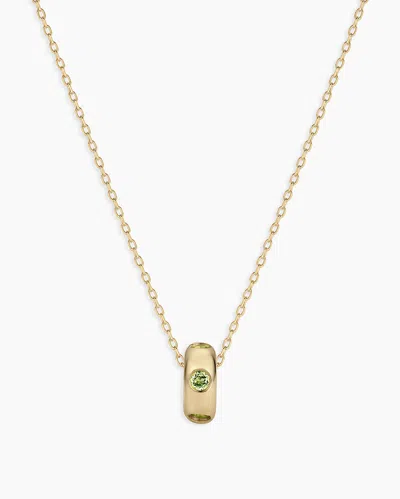 Gorjana 14k Gold Birthstone Halo Charm Necklace