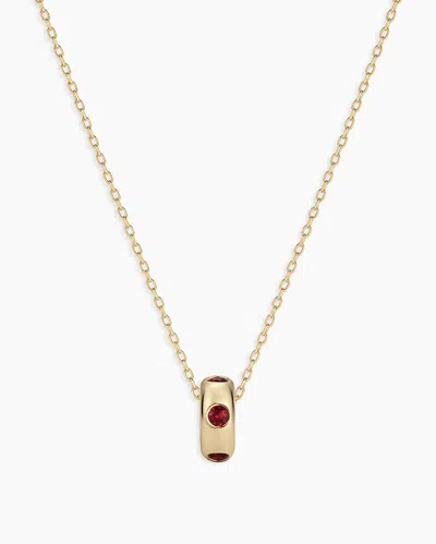 Gorjana 14k Gold Birthstone Halo Charm Necklace In January