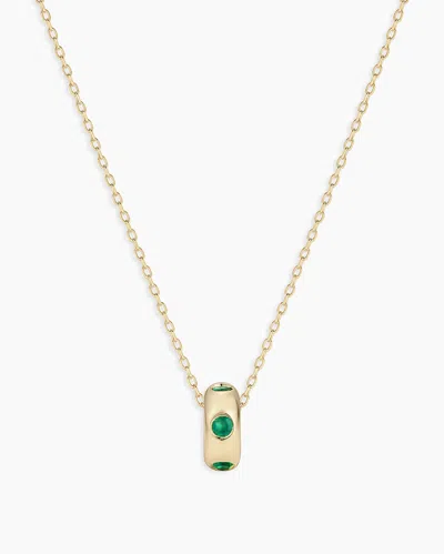 Gorjana 14k Gold Birthstone Halo Charm Necklace In May