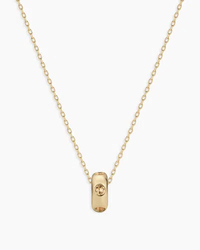 Gorjana 14k Gold Birthstone Halo Charm Necklace In November