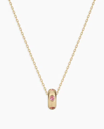 Gorjana 14k Gold Birthstone Halo Charm Necklace In October
