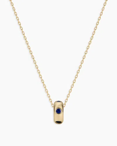 Gorjana 14k Gold Birthstone Halo Charm Necklace In September