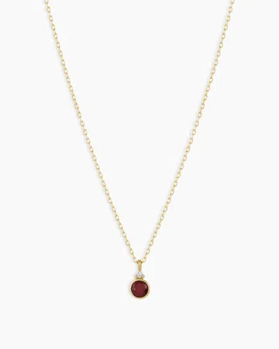 Gorjana 14k Gold Birthstone Necklace In January