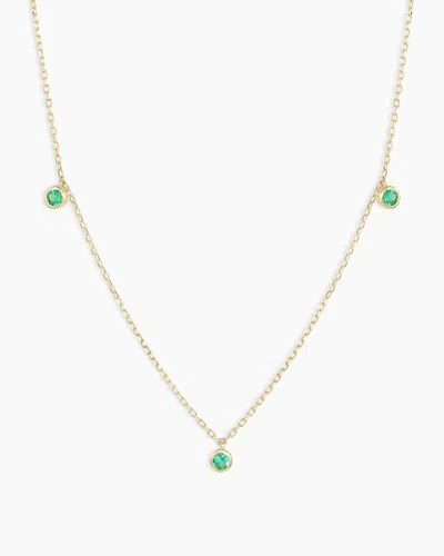 Gorjana 14k Gold Classic Emerald Trio Necklace