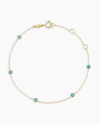 Gorjana 14k Gold Classic Five Turquoise Bracelet