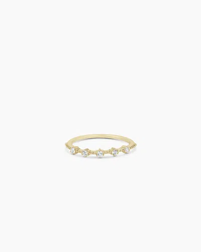 Gorjana 14k Gold Cluster White Topaz Ring