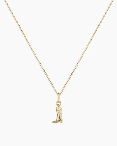Gorjana 14k Gold Cowboy Boot Charm Necklace