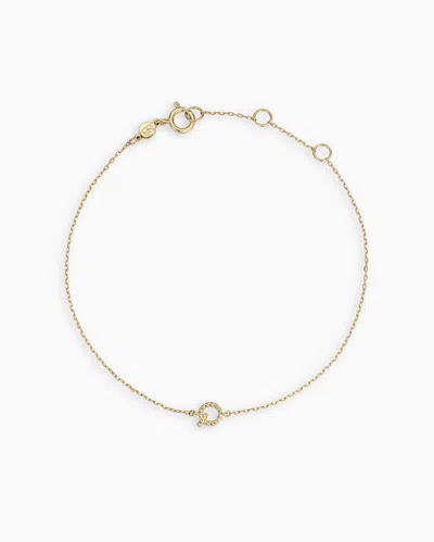 Gorjana 14k Gold Crew Alphabet Bracelet In 14k Solid Gold