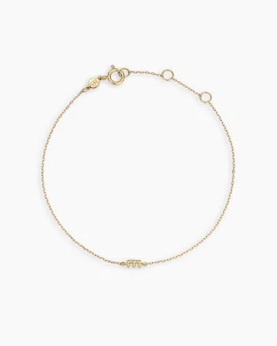 Gorjana 14k Gold Crew Alphabet Bracelet In 14k Solid Gold