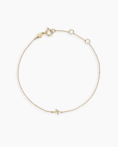 Gorjana 14k Gold Crew Alphabet Bracelet In 14k Solid Gold
